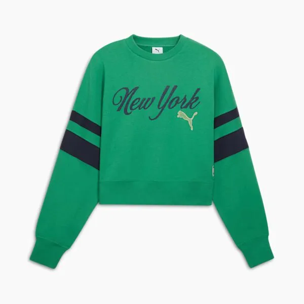 Puma Hoodies and Sweatshirts Wardrobe Essentials Bright Lights NYC Flagship 039s Crew Sweatshirt Archive Green 8211 Women Puma Hoodies and Sweatshirts Wardrobe Essentials Bright Lights NYC Flagship 039s Crew Sweatshirt Archive Green 8211 Women