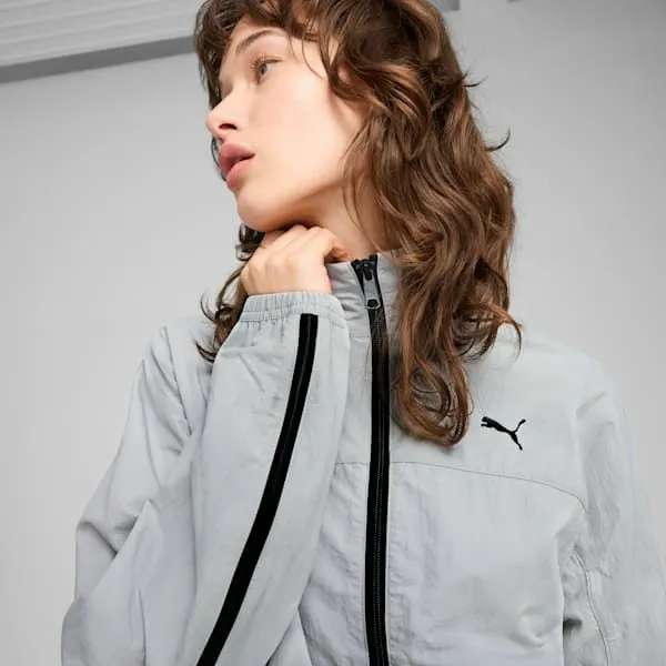 Puma Jackets and Outerwear DARE TO 039s Oversized FullZip Woven Jacket Flat Light Gray 8211 Women Puma Jackets and Outerwear DARE TO 039s Oversized FullZip Woven Jacket Flat Light Gray 8211 Women