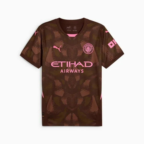 Puma Jerseys Manchester City 2425 Goalkeeper 039s Short Sleeve Jersey Espresso Brownwild Willow 8211 Men