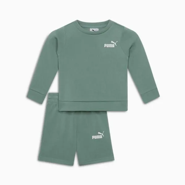 Puma Kids 2Piece Toddlers039 Pullover Crew And Shorts Set Green Moon 8211 Kids