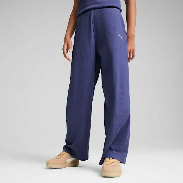 Puma Kids BUTTERFLY VIBE Big 039 Ribbed Pants Blue Crystal 8211 Kids