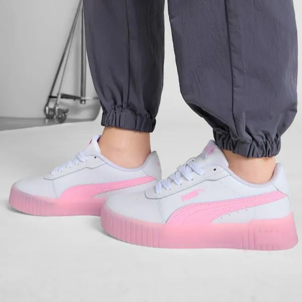 Puma Kids Carina 20 Jelly Bean Big 039 Sneakers Puma Whitepink Lilac 8211 Kids