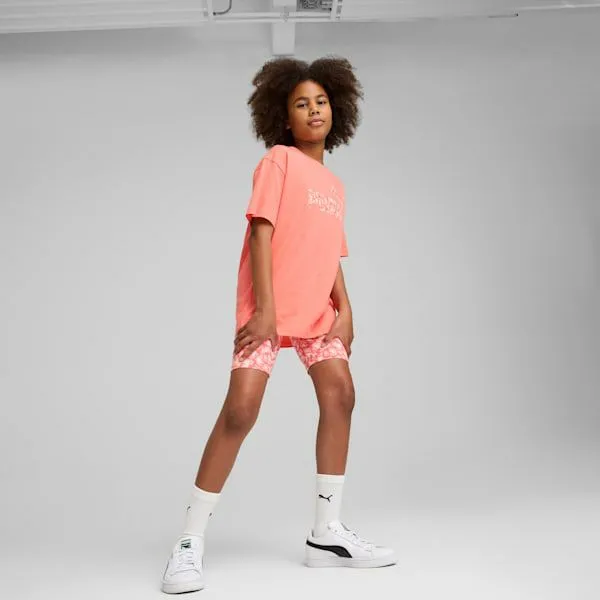 Puma Kids Essentials Animals Big 039 Short Leggings Peach Frost 8211 Kids