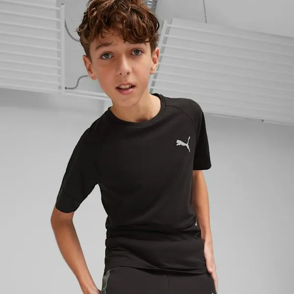 Puma Kids EVOSTRIPE Big 039 Tee Puma Black 8211 Kids