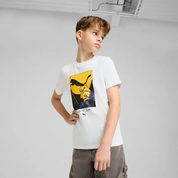 Puma Kids Graphics Big 039 Tee II Puma White 8211 Kids