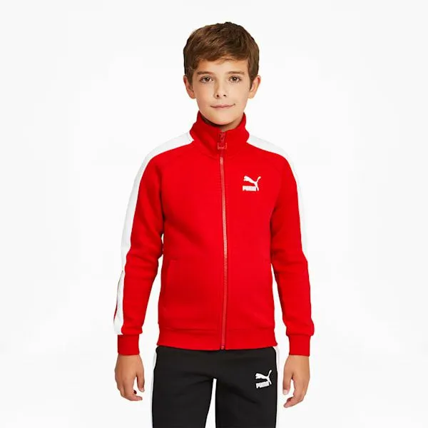 Puma Kids Iconic T7 Big 039 Track Jacket High Risk Red 8211 Kids