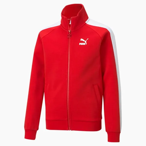 Puma Kids Iconic T7 Big 039 Track Jacket High Risk Red 8211 Kids