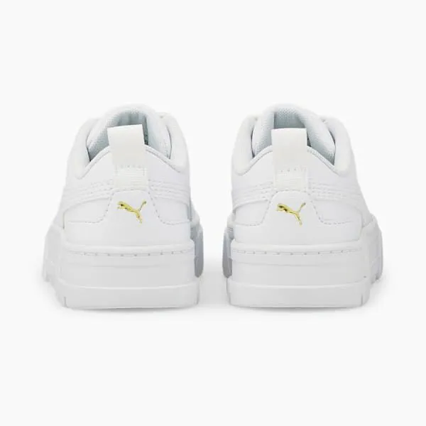 Puma Kids Mayze Leather Little 039 Sneakers Puma Whitepuma Team Gold 8211 Kids