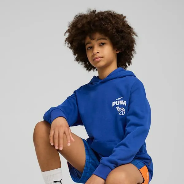 Puma Kids Posterize Basketball Big 039 Hoodie Vivid Blue 8211 Kids