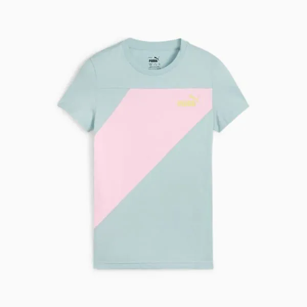 Puma Kids PUMA Power Big 039 Tee Turquoise Surf 8211 Kids