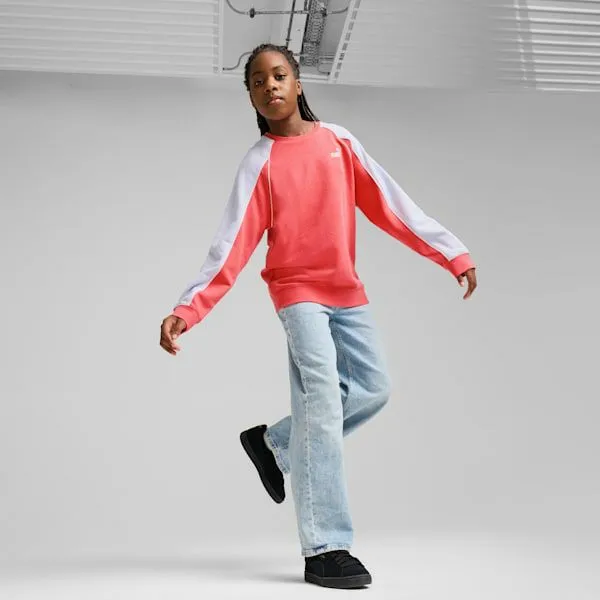 Puma Kids PUMA SPORT Big 039 Crew Sweatshirt Peach Frost 8211 Kids