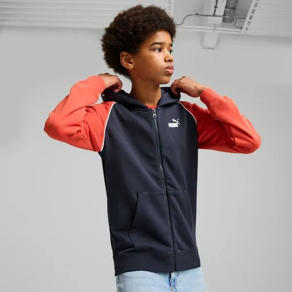 Puma Kids PUMA SPORT Big 039 FullZip Hoodie New Navy 8211 Kids