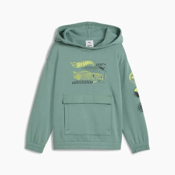 Puma Kids PUMA X HOT WHEELS Little 039 Relaxed Graphic Hoodie Green Moon 8211 Kids Puma Kids PUMA X HOT WHEELS Little 039 Relaxed Graphic Hoodie Green Moon 8211 Kids