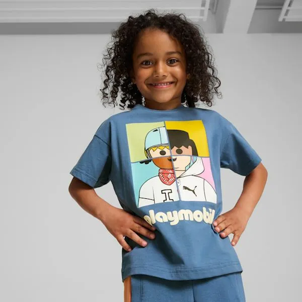 Puma Kids PUMA X PLAYMOBIL Little 039 Tee Blue Horizon 8211 Kids