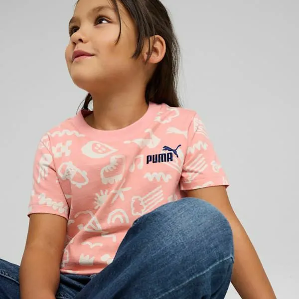 Puma Kids Sandy Adventures Little 039 AllOver Print Tee Pink Fruit 8211 Kids