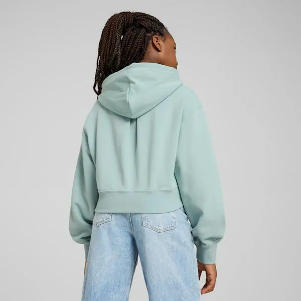 Puma Kids Wardrobe Essentials Big 039 Short Length Hoodie Modern Mint 8211 Kids