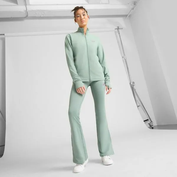 Puma Leggings ESS Script 039s Flarred Leggings Green Moon 8211 Women