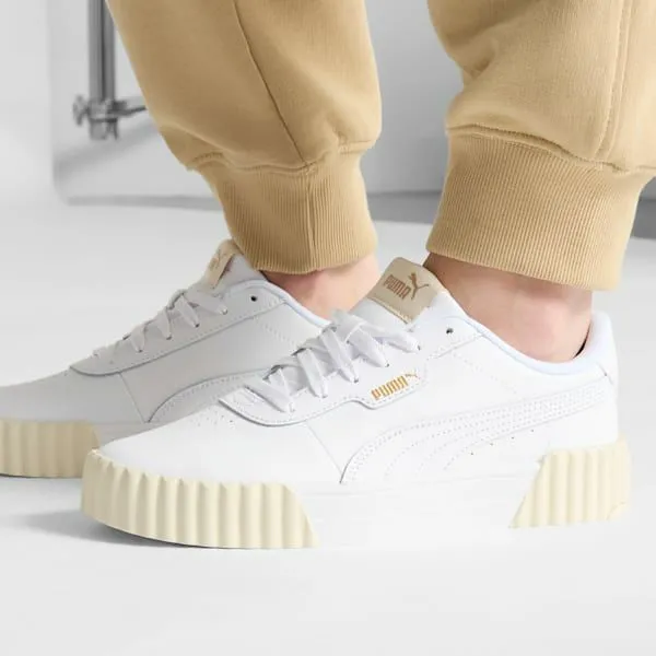 Puma Lifestyle Carina 30 039s Sneakers Puma Whitealpine Snowpuma Gold 8211 Women Puma Lifestyle Carina 30 039s Sneakers Puma Whitealpine Snowpuma Gold 8211 Women