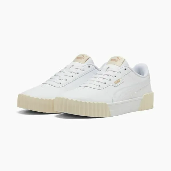 Puma Lifestyle Carina 30 039s Sneakers Puma Whitealpine Snowpuma Gold 8211 Women Puma Lifestyle Carina 30 039s Sneakers Puma Whitealpine Snowpuma Gold 8211 Women