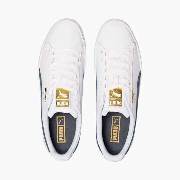 Puma Lifestyle Clyde Core Foil 039s Sneakers Puma Whitepuma New Navypuma Team Gold 8211 Men Puma Lifestyle Clyde Core Foil 039s Sneakers Puma Whitepuma New Navypuma Team Gold 8211 Men