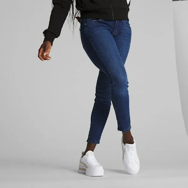 Puma Lifestyle Mayze Leather 039s Sneakers Puma Whitepeyote 8211 Women