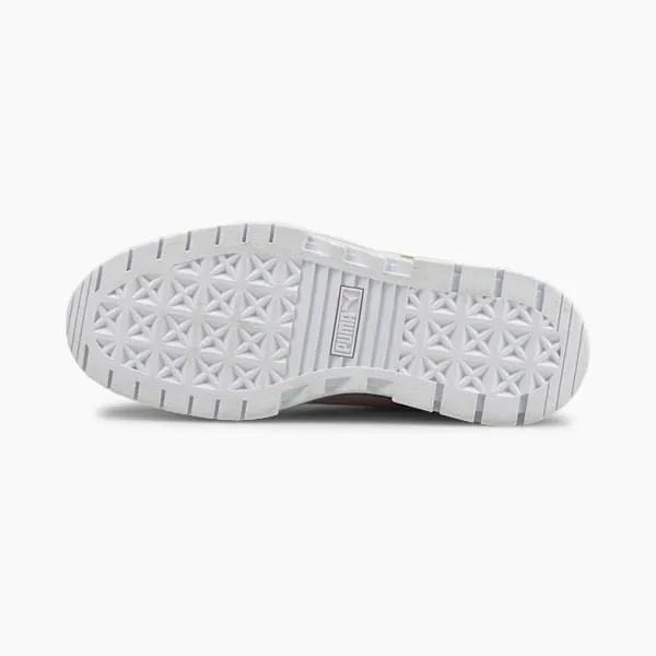 Puma Lifestyle Mayze Leather 039s Sneakers Puma Whitepeyote 8211 Women