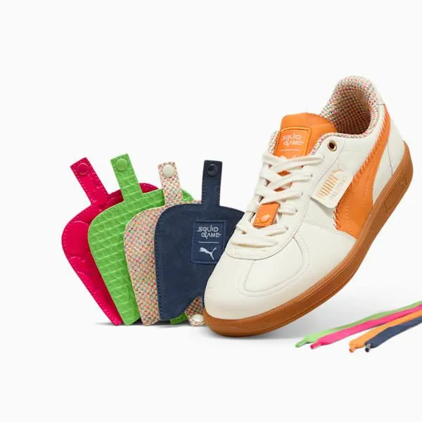 Puma Lifestyle PUMA X SQUID GAME Palermo 039s Sneakers Warm Whitepumpkin Pie 8211 Men Puma Lifestyle PUMA X SQUID GAME Palermo 039s Sneakers Warm Whitepumpkin Pie 8211 Men