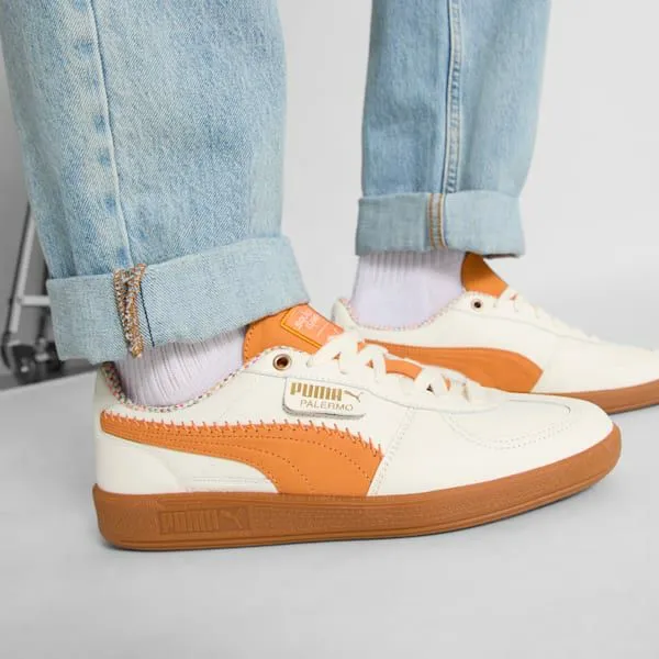 Puma Lifestyle PUMA X SQUID GAME Palermo 039s Sneakers Warm Whitepumpkin Pie 8211 Men Puma Lifestyle PUMA X SQUID GAME Palermo 039s Sneakers Warm Whitepumpkin Pie 8211 Men