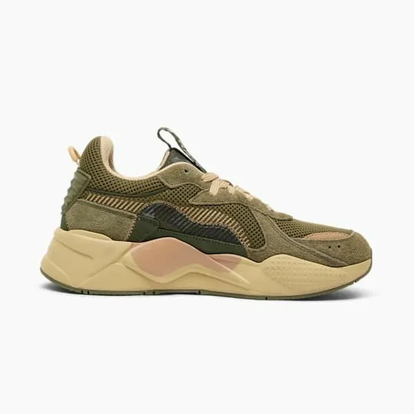Puma Lifestyle RSX Rain Map Camo Sneakers Olive Drabmyrtlesand Dune 8211 Men Puma Lifestyle RSX Rain Map Camo Sneakers Olive Drabmyrtlesand Dune 8211 Men