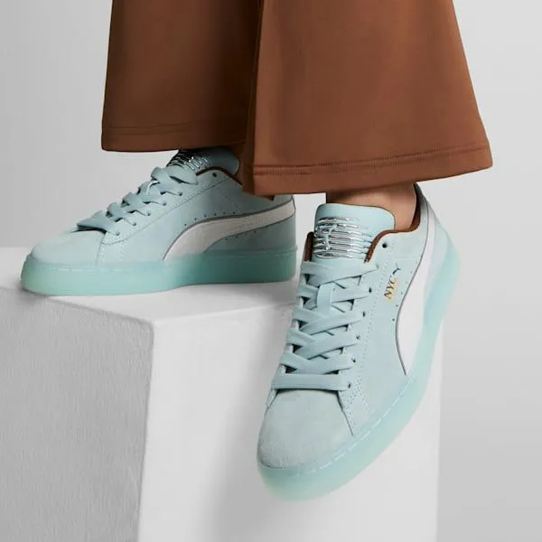 Puma Lifestyle Suede NYC 039s Sneakers Frosted Dewpuma Whitehaute Coffeepuma Silver 8211 Women