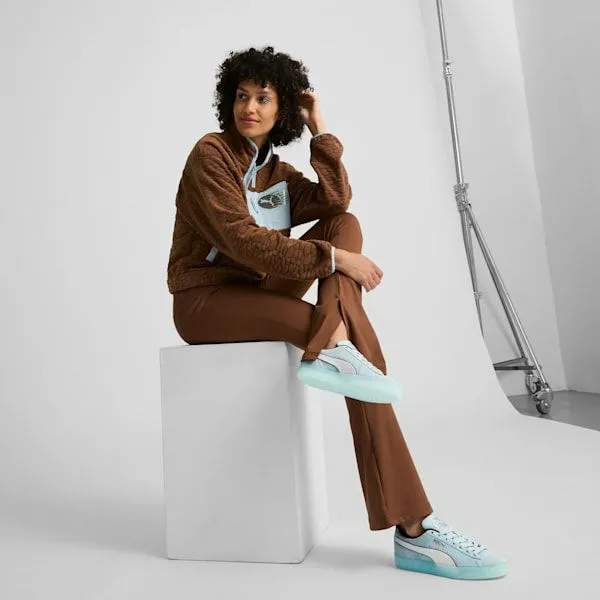 Puma Lifestyle Suede NYC 039s Sneakers Frosted Dewpuma Whitehaute Coffeepuma Silver 8211 Women