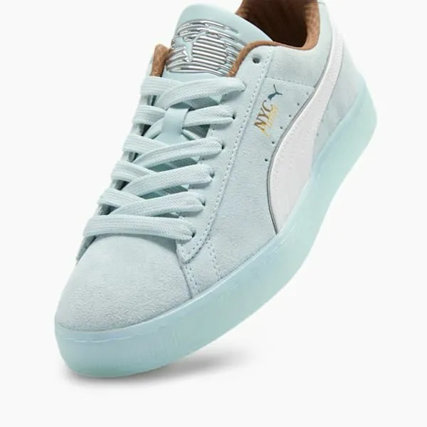 Puma Lifestyle Suede NYC 039s Sneakers Frosted Dewpuma Whitehaute Coffeepuma Silver 8211 Women