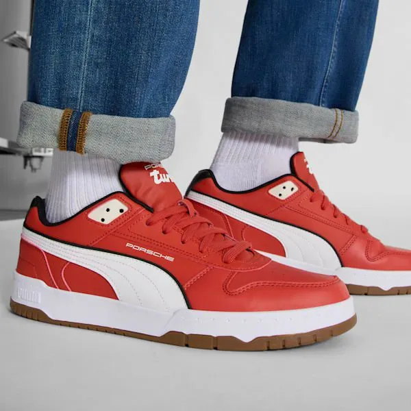Puma Motorsport Porsche Legacy RBD Game 039s Low Sneakers Red Firepuma White 8211 Men Puma Motorsport Porsche Legacy RBD Game 039s Low Sneakers Red Firepuma White 8211 Men