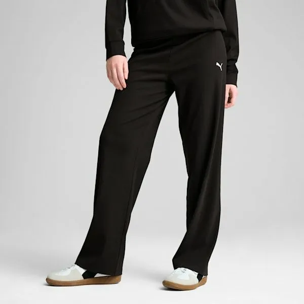Puma Pants ESS ELEVATED HighWaist Straight Leg Rib Pants Puma Black 8211 Women Puma Pants ESS ELEVATED HighWaist Straight Leg Rib Pants Puma Black 8211 Women