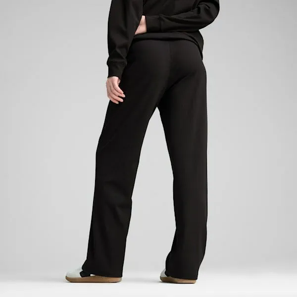 Puma Pants ESS ELEVATED HighWaist Straight Leg Rib Pants Puma Black 8211 Women