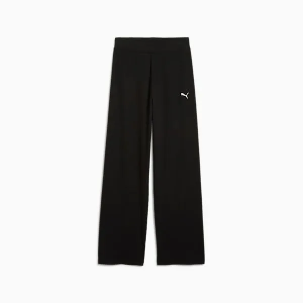 Puma Pants ESS ELEVATED HighWaist Straight Leg Rib Pants Puma Black 8211 Women