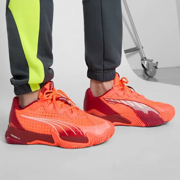 Puma Racquet Sports NOVA Elite Padel 039s Sneakers Glowing Reddark Crimsonpuma White 8211 Men