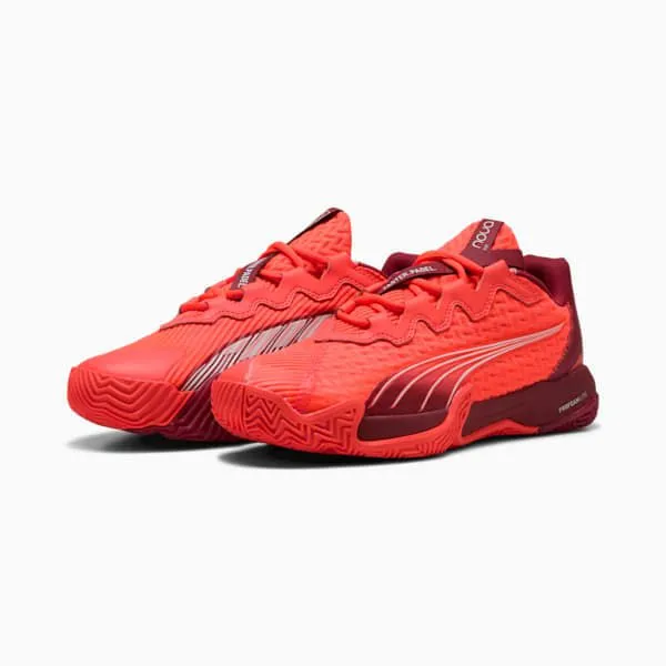 Puma Racquet Sports NOVA Elite Padel 039s Sneakers Glowing Reddark Crimsonpuma White 8211 Men