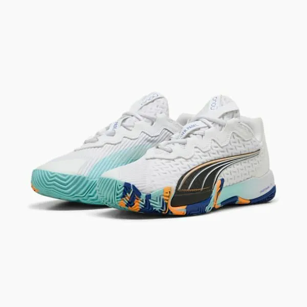 Puma Racquet Sports NOVA Elite Padel 039s Sneakers Puma Whitepuma Blackvivid Blueheat Fire 8211 Men