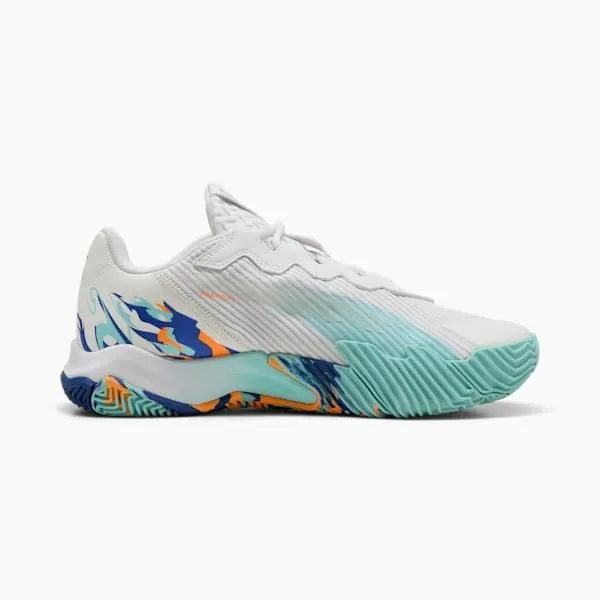 Puma Racquet Sports NOVA Elite Padel 039s Sneakers Puma Whitepuma Blackvivid Blueheat Fire 8211 Men