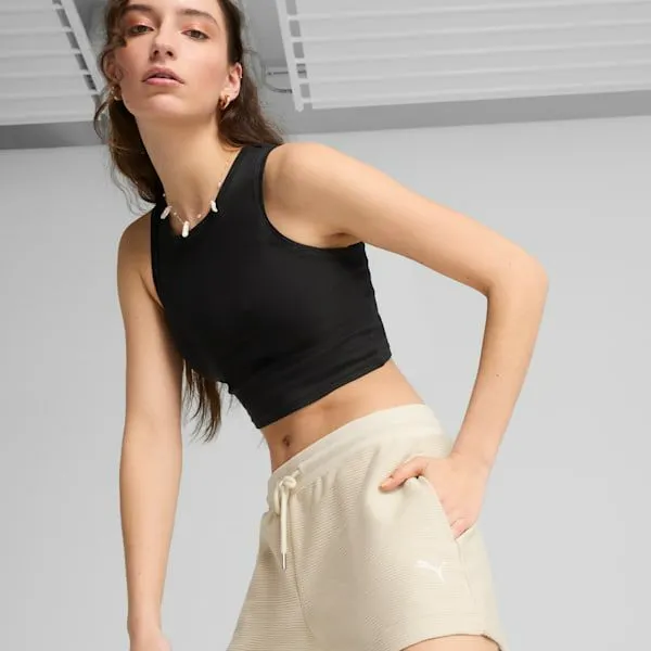 Puma Shorts Premium Essentials ALine 039s 4034 Jacquard Shorts Alpine Snow 8211 Women