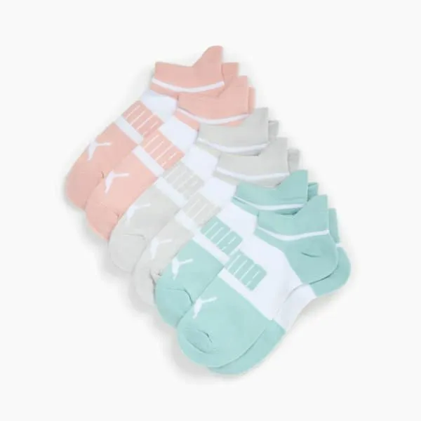 Puma Socks 039s Extended Terry LowCut Socks 6 Pairs Medium Green 8211 Women