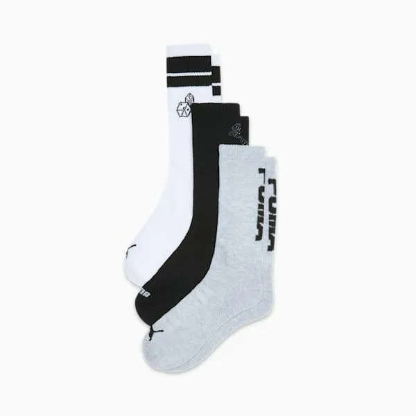Puma Socks and Underwear PUMA 039s HalfTerry Crew Socks 3 Pairs White Black 8211 Men Puma Socks and Underwear PUMA 039s HalfTerry Crew Socks 3 Pairs White Black 8211 Men