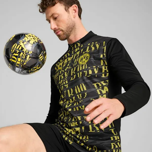 Puma TShirts and Tops Borussia Dortmund 039s PreMatch QuarterZip Top Puma Blackfaster Yellow 8211 Men Puma TShirts and Tops Borussia Dortmund 039s PreMatch QuarterZip Top Puma Blackfaster Yellow 8211 Men