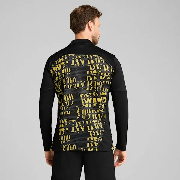 Puma TShirts and Tops Borussia Dortmund 039s PreMatch QuarterZip Top Puma Blackfaster Yellow 8211 Men Puma TShirts and Tops Borussia Dortmund 039s PreMatch QuarterZip Top Puma Blackfaster Yellow 8211 Men