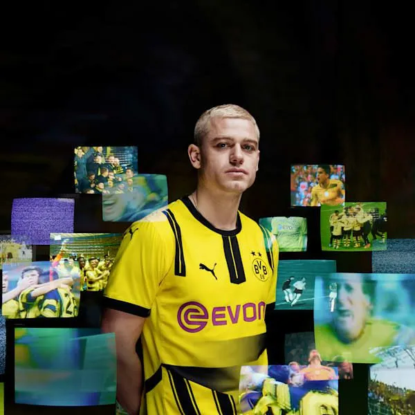 Puma TShirts and Tops Borussia Dortmund 2425 Cup Replica 039s Soccer Jersey Faster Yellowpuma Black 8211 Men Puma TShirts and Tops Borussia Dortmund 2425 Cup Replica 039s Soccer Jersey Faster Yellowpuma Black 8211 Men