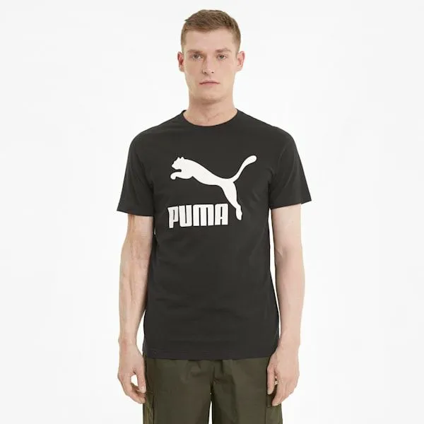 Puma TShirts and Tops Classics Logo 039s Tee Puma Black 8211 Men