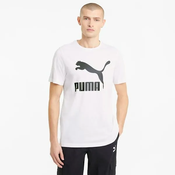Puma TShirts and Tops Classics Logo 039s Tee Puma White 8211 Men