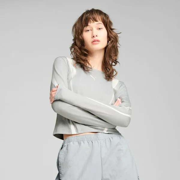 Puma TShirts and Tops DARE TO 039s Graphic Long Sleeve Tee Flat Light Gray 8211 Women Puma TShirts and Tops DARE TO 039s Graphic Long Sleeve Tee Flat Light Gray 8211 Women