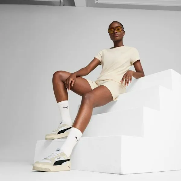 Puma TShirts and Tops ESS ELEVATED Rib Tee Alpine Snow 8211 Women